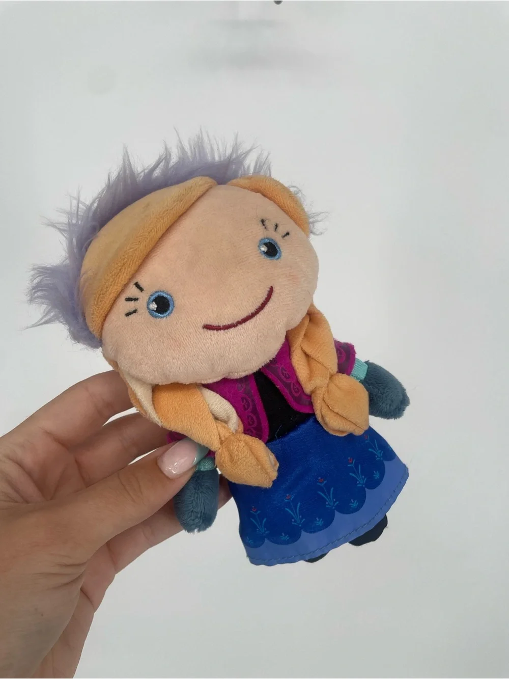Disney Store Frozen Princess Anna Coin Purse Plush Stuffed Character Mini Bag